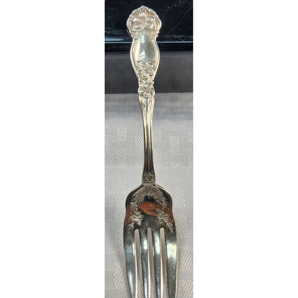 1910 Wm Rogers Silverplate Fork Ornate VICTORIAN